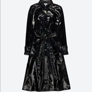 Vinyl Shirt Dress Jacket Daya By Zendaya w Belt